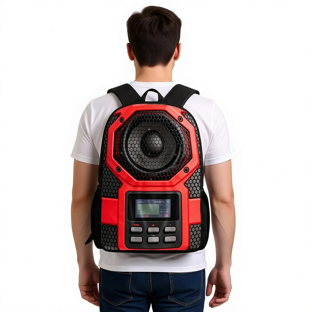 2026 New Summer School Backpack Kids Speaker Printed Backpack, Large Capacity Student Backpack, Personalized Trendy Travel Bag