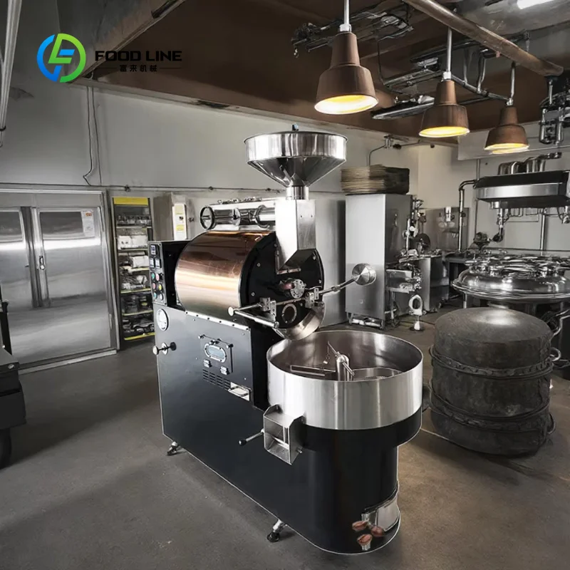 Customized 3kg Automatic Coffee Bean Roaster Industrial Stainless Steel Coffee Roasting Machine for Commercial Cafe Use