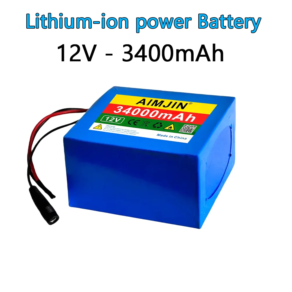 

100% brand new 12V 3S12P protection board, 12V 34AH battery, 12V 34000mAh 18650 lithium-ion DC 12.6V super rechargeable battery