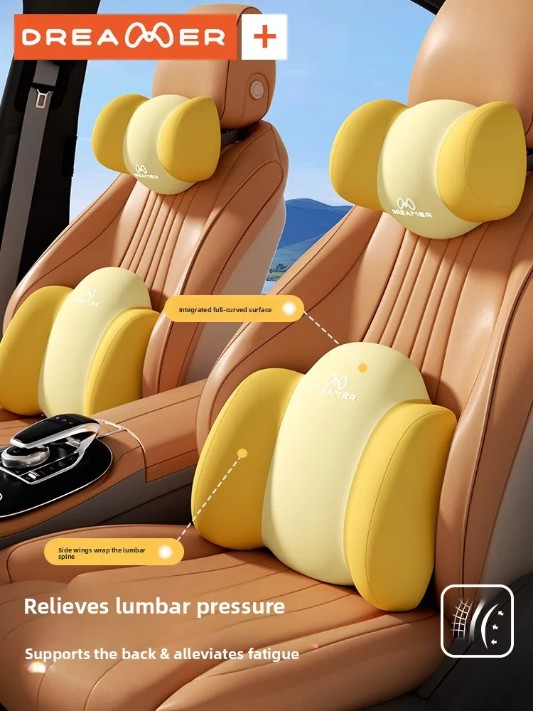 

Подушка для автомобиля из пены с эффектом памяти: поддержка шеи и поясницы, комфортные автомобильные аксессуары для салона автомобиля