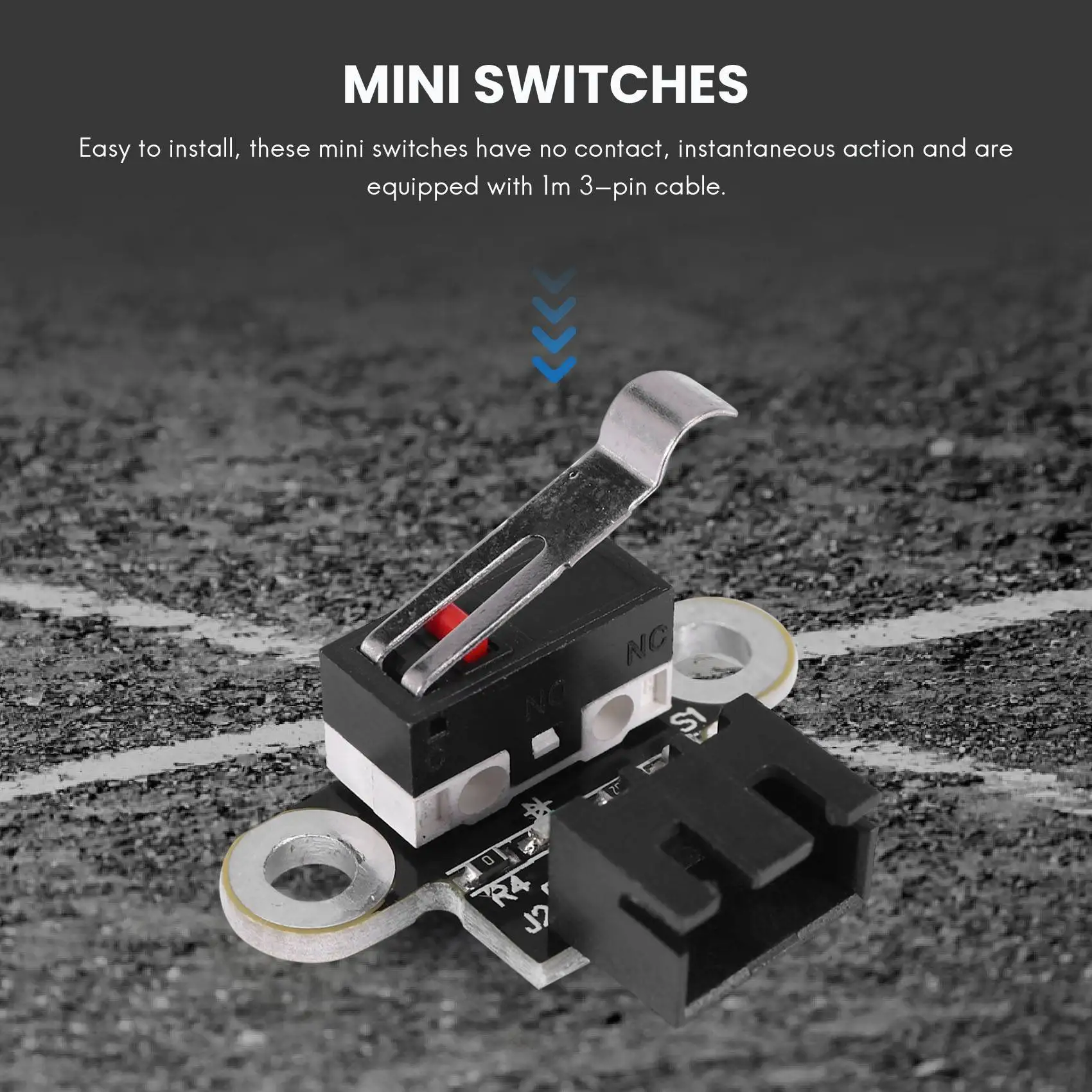 The New 6PCS Mini Limit Switches with 1M 3 Pin Cable for 3018-PROVer/3018-MX3/3018-PROVer