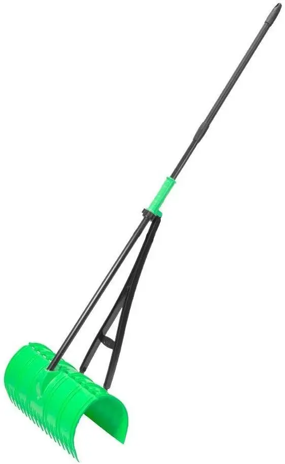 

Back Saving Garden Rake \u2015 Leaf Rakes for Gardening \u2015 Leaf Picker Upper \u2015 Heavy Duty Leaves Claw & Rakes Lawns