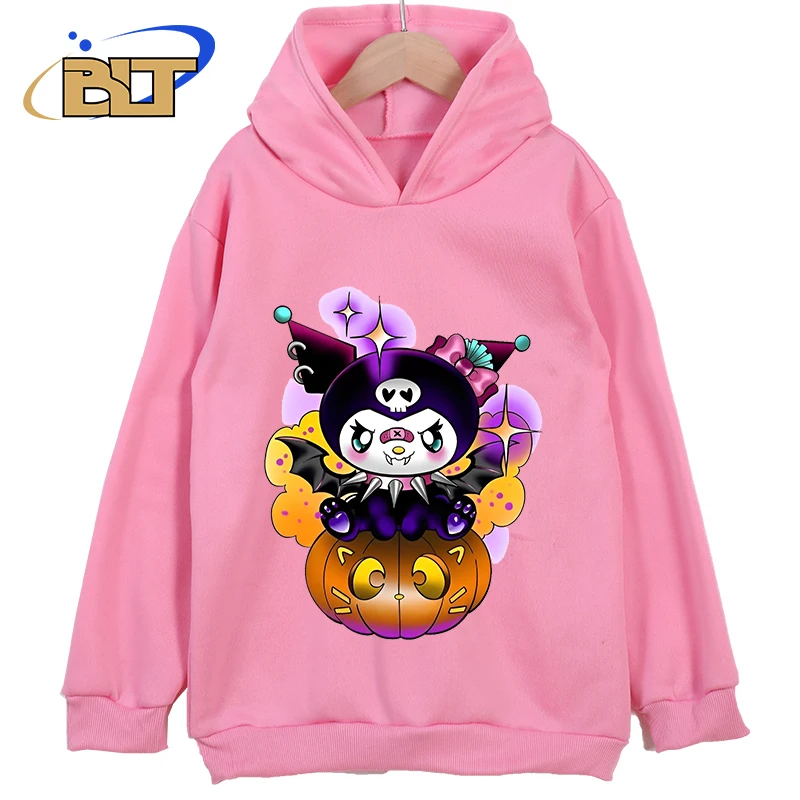 

Kuromi Printed Children's Clothing New Kids Hoodie Classic Sportswear Pink Casual Tops Suitable for Boys and Girls