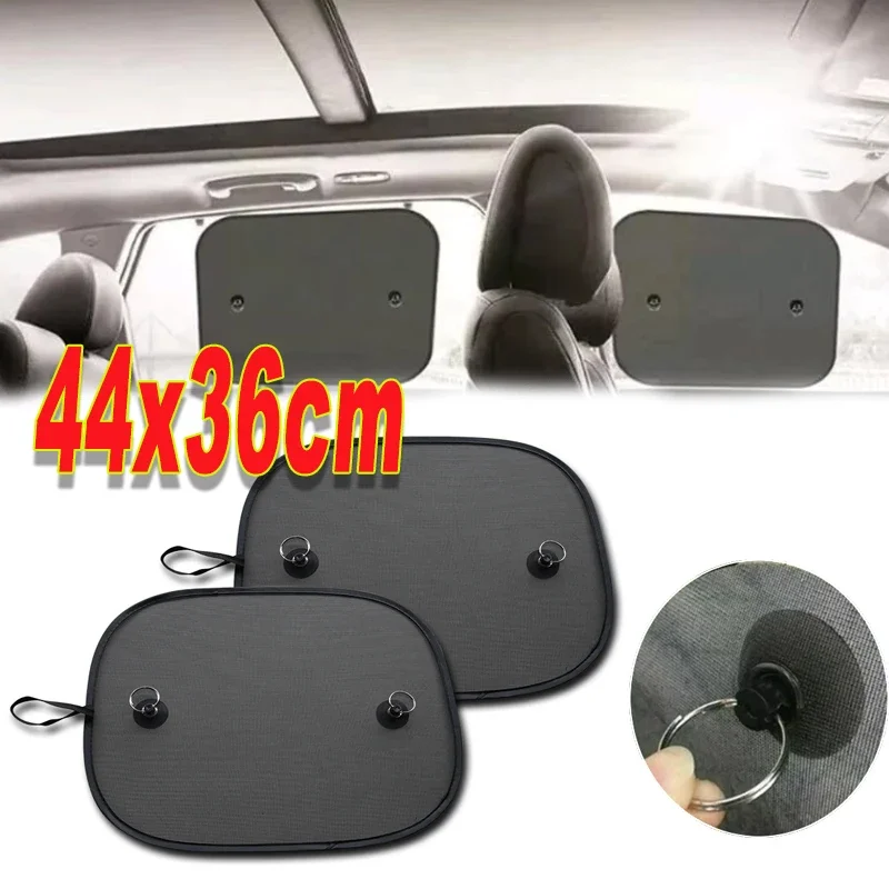 

2Pcs Universal Windscreen Folding Sunshade Black Mesh Screen Rear Side Window Reflector Car Window Sunshade Car Accessories