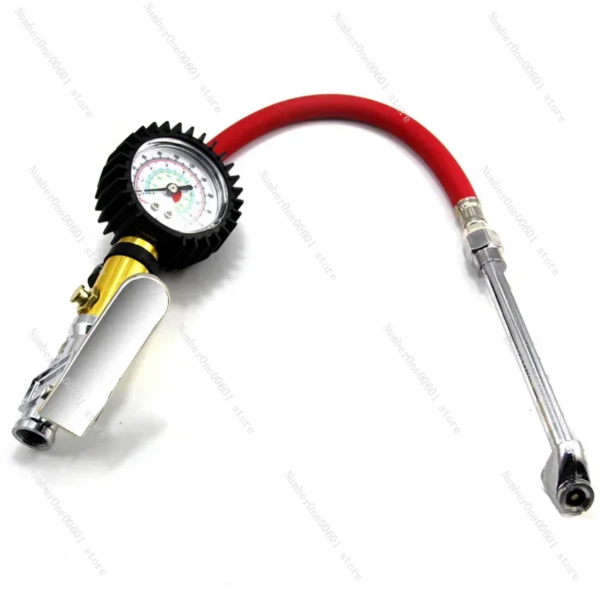 Tire Pressure Gauge, Heavy Duty 220 PSI Tire Inflator High Precision Tire Pressure Gun with Leakproof Air Hose for Car Truck