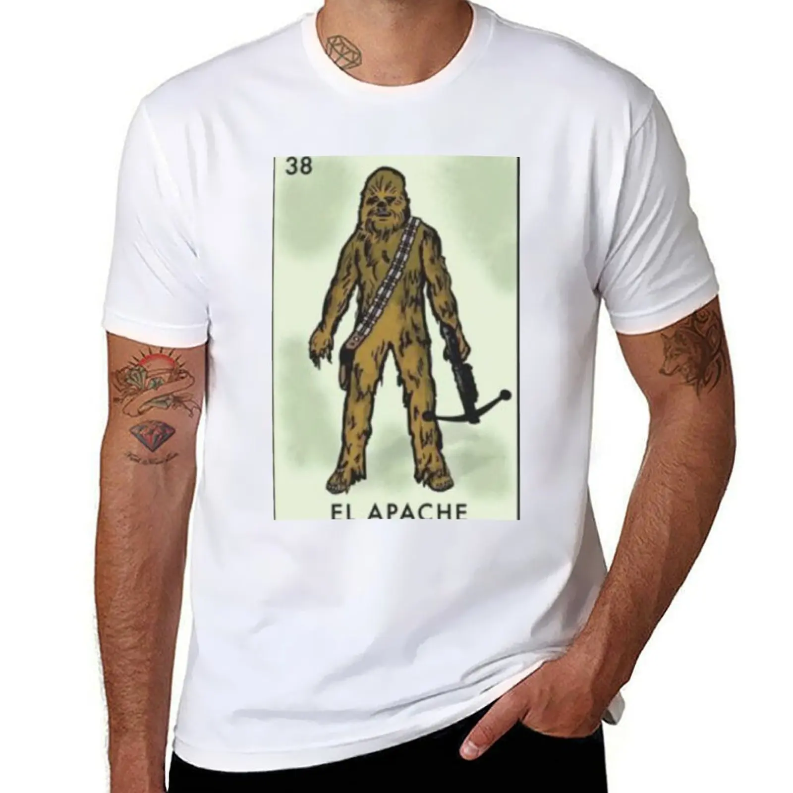 

El Apache Loteria T-Shirt man t shirts cotton man t shirts for men T-shirt