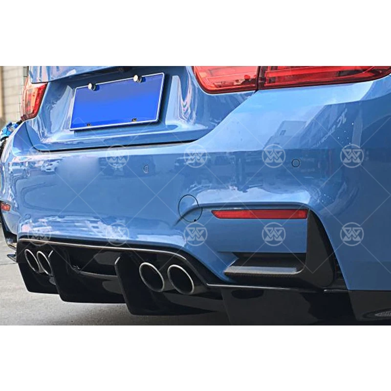 

For BMW F80 M3 F82 F83 M4 4 Door 2 Door 2014-2010 Carbon Fiber Rear Bumper Lip Flaps Apron Splitters Canards Diffuser Body Kits