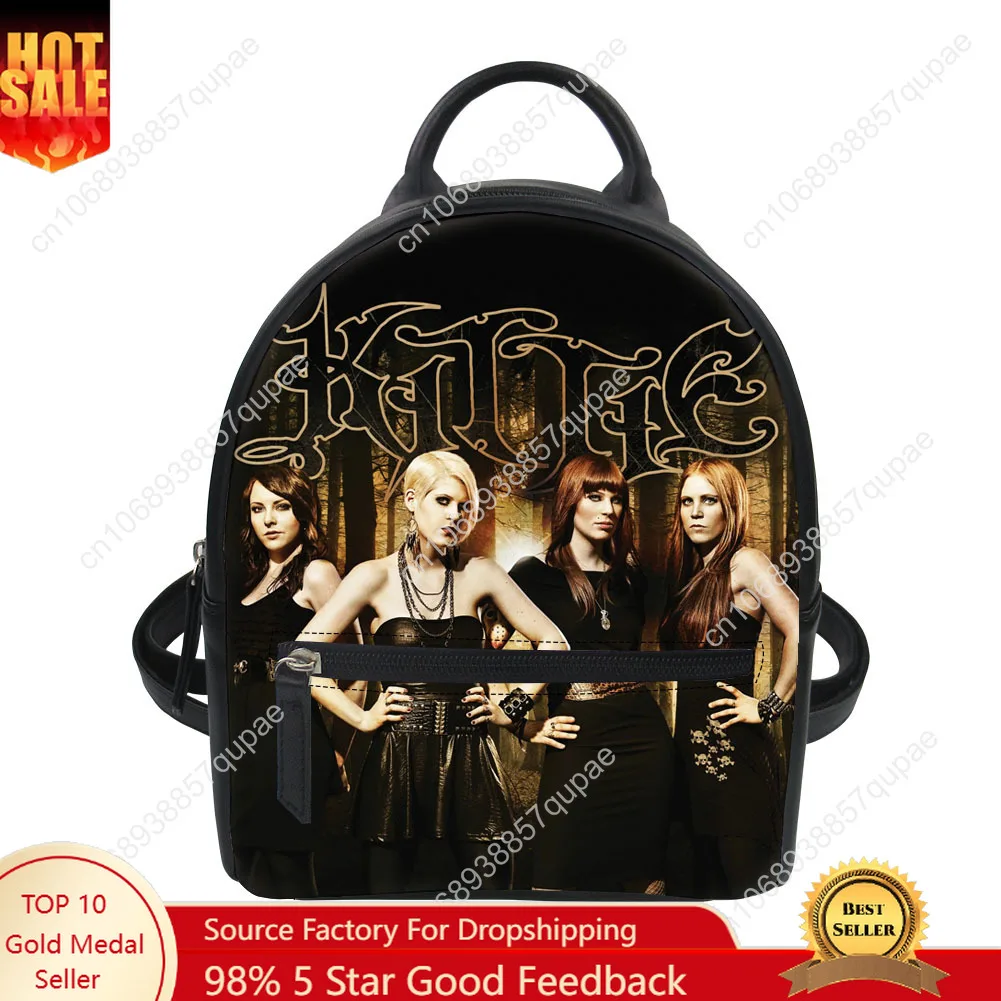Kittie Heavy Metal Band Custom Backpack Purse Women Carter Schoolbags Double Shoulder Bag Mini Daypack Leather Travel Bag