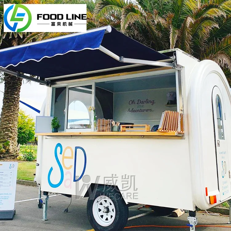 

FULAI Mini Food Trailer Street Small Food Truck Mobile Ice Cream Cart Design Snack Food Shop Business for Sale