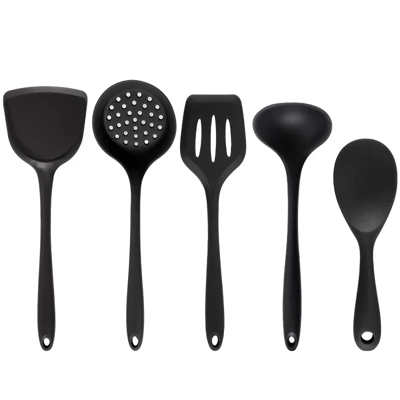 Kitchen Accessories Cooking Kitchen Set Cookware Sets, 5pcs Set Food Grade Silicone Spatula, Kitchen Slotted Spoon, Rice Spoon