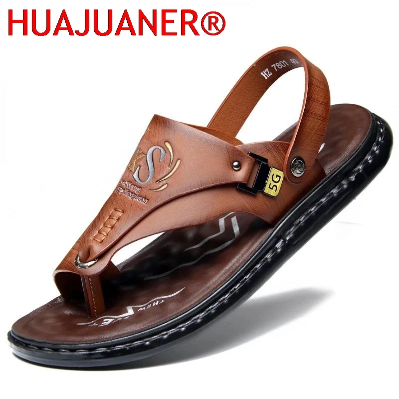 New Men's Sandals Summer Soft Soled Non Slip Beach Shoes Men's Outdoor Comfortable Men's Slippers Luxury High Quality Sandals