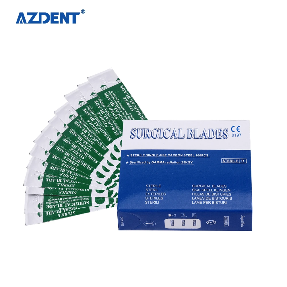 100PCS Sterile Single-use Carbon Steel Surgical  Blades