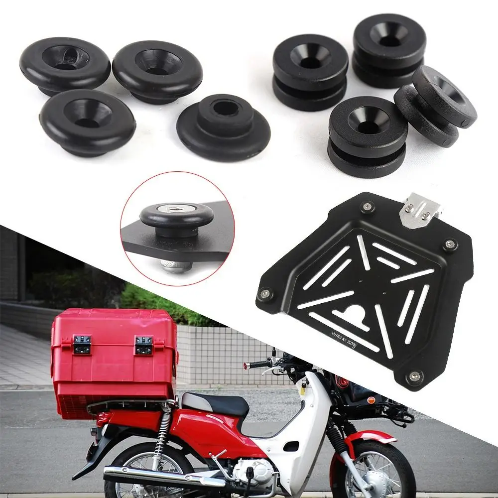 

4PCS Universal Trunk Bracket Plate Base Motor Accessories Quick Release Spacers Rear Luggage Bushing Motorcycle Tailbox Buckle