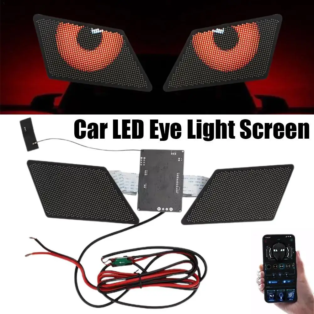 DIY Programmable Led Car Headlights LED Devil Eyes Display Screen for Car Smarter App Control Personalized Modifying Headlight