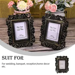 Floral Retro Flower Photo Frame Wedding Party Home Decor Desktop Picture Frame for Family Friends Gifts Decoration