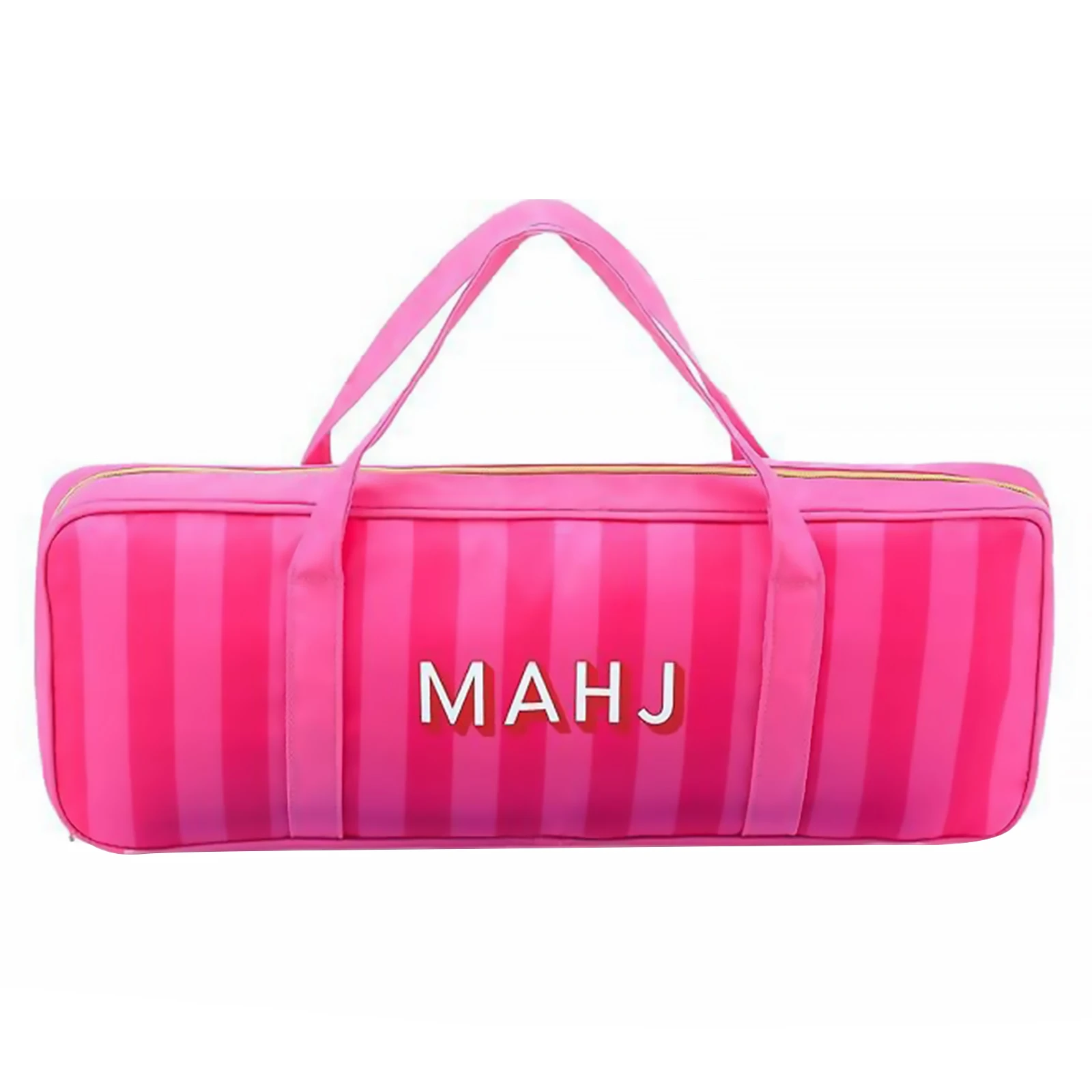 Striped handheld mahjong storage bag large capacity makeup bag travel grooming bag storage bag