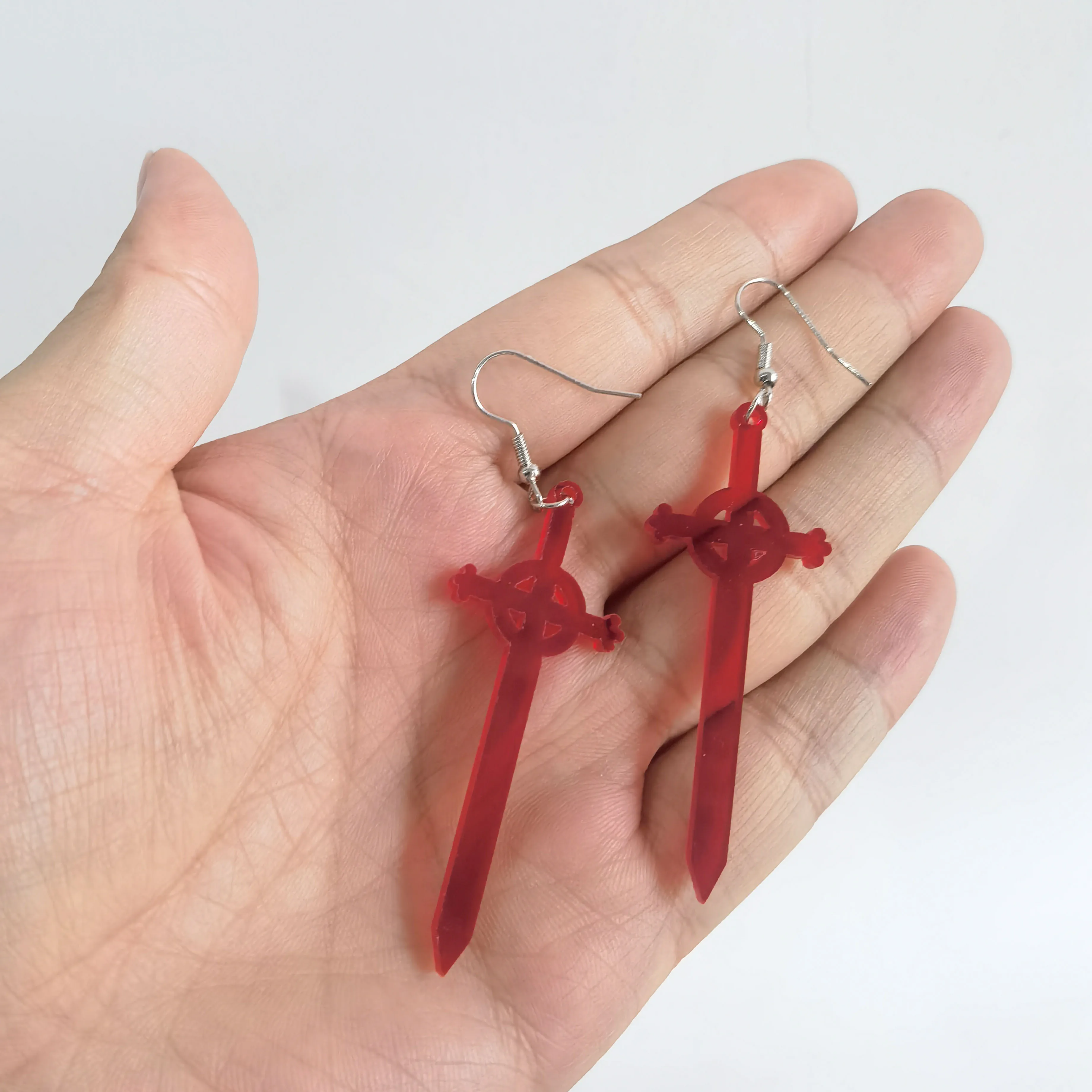 Arrow Blood Sword Drop Earrings for Women