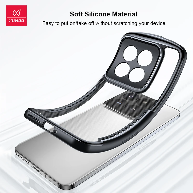 Xundd Phone Case For Xiaomi 14 14 Pro Airbag Dropproof Shell TPU+PC Soft Arc-shap Frame with Heat Dissipation Hole Game Cover