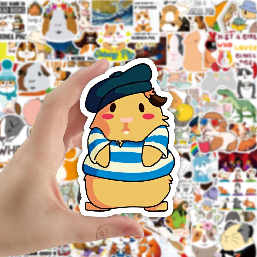 10/30/50/100pcs Kawaii Guinea Pig Cartoon Stickers Cute Kids Decals Toy Phone Skateboard Notebook Funny Animal Graffiti Sticker