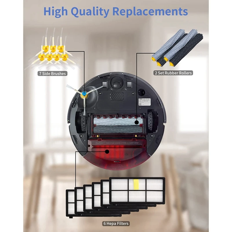 Сменные аксессуары для Irobot Roomba серии 800 900, комплект пылесоса для Roomba, резиновая щетка, фильтр, боковая щетка