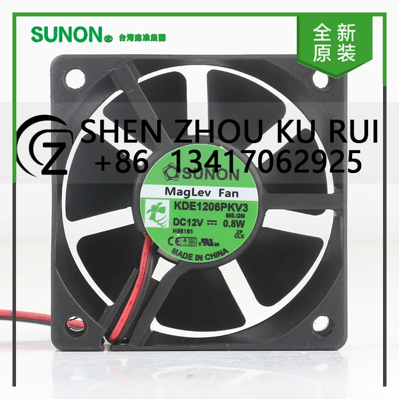 

Новый оригинальный Sunon 5 В 24 В 48 В постоянного тока 12 В 0,8 Вт AC EC 6020 60X60X20 мм 6 см магнитный подшипник подвески бесшумный охлаждающий вентилятор KDE1206PKV3