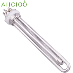 Elemento de aquecimento por imersão em aço inoxidável, aquecedor de água elétrico tubular, DC 24V, 36V, 48V, 300W, 600W, 900W, 1200W, 1500W, 1 