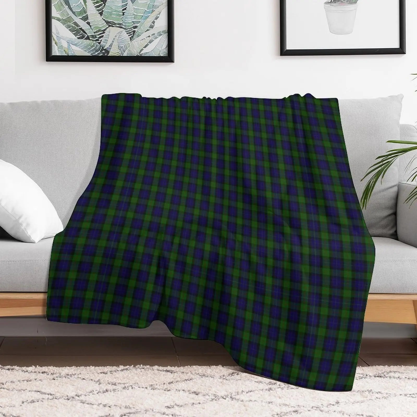 Gunn Clan Tartan Throw Blanket Hair Shaggy Summer Beddings Blankets