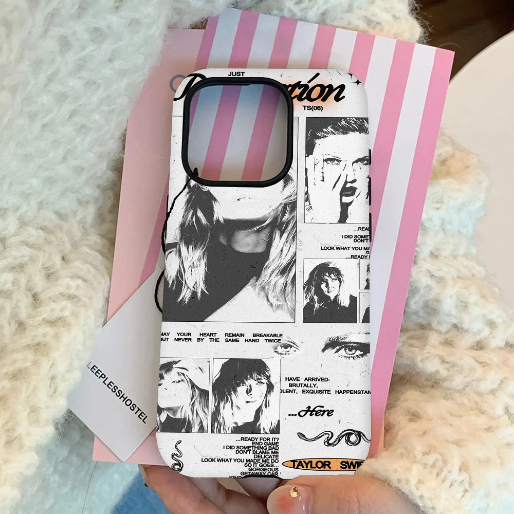 

S-Swifts Singer T-Taylors Phone Case Film Shell For IPhone 16 15 14 13 12 11 Pro Max Plus