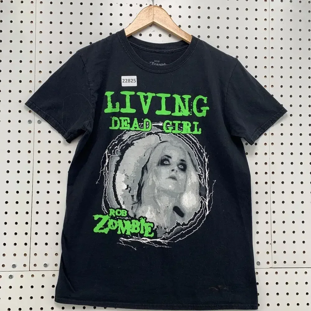 Rob Zombie Shirt Black Green Living Dead Girl Fits Adult Medium 19x26.5