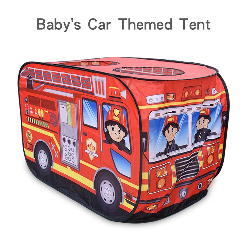 Children\'S Indoor Car Tent Toys,Princess Boy Baby Game House,Folding Game House,Police Car Styling