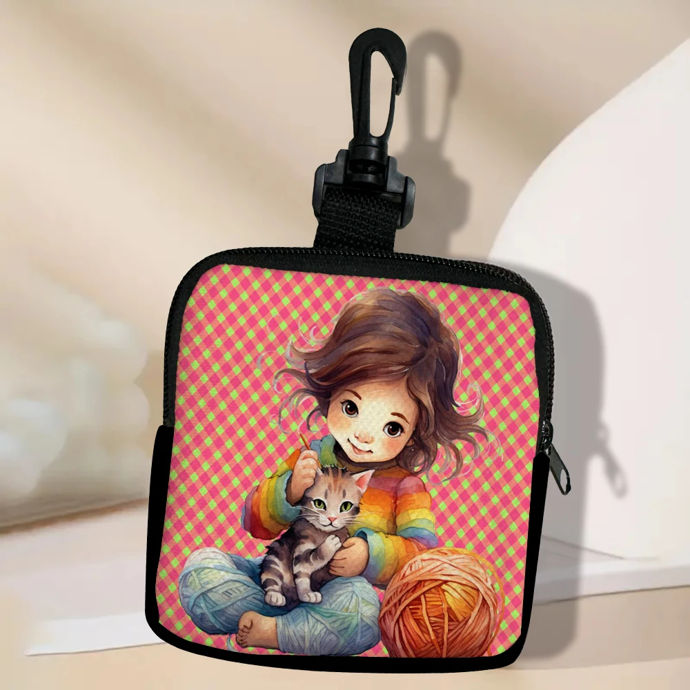 

Cat New Fashion Women's Wallet Women's Short Multi functional Zero Wallet Driver's License Wallet Card Bag 10.16