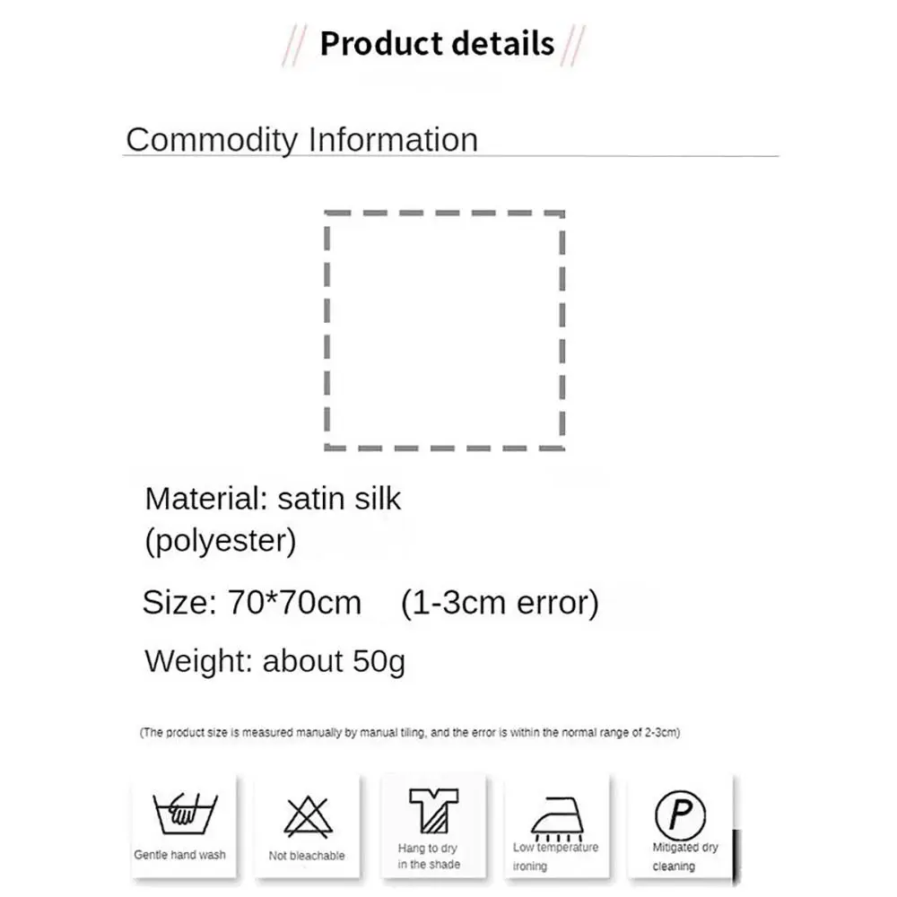 1 قطعة دائم بيزلي طباعة وشاح مربع تنفس الفاخرة تقليد وشاح حريري يندبروف 70x70 سنتيمتر منديل الإكسسوارات