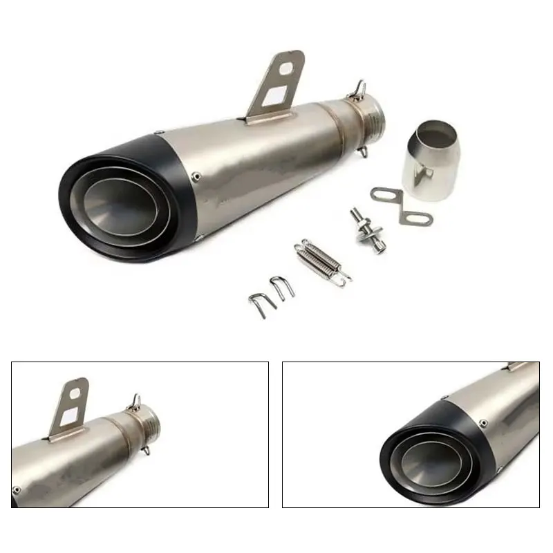 Stainless steel Racing Sport Pit Dirt Bike 51mm/60mm Motorcycle Exhaust Muffler For Suzuki GSR 600 R6 BWS 125 ER6N GY6 Z900