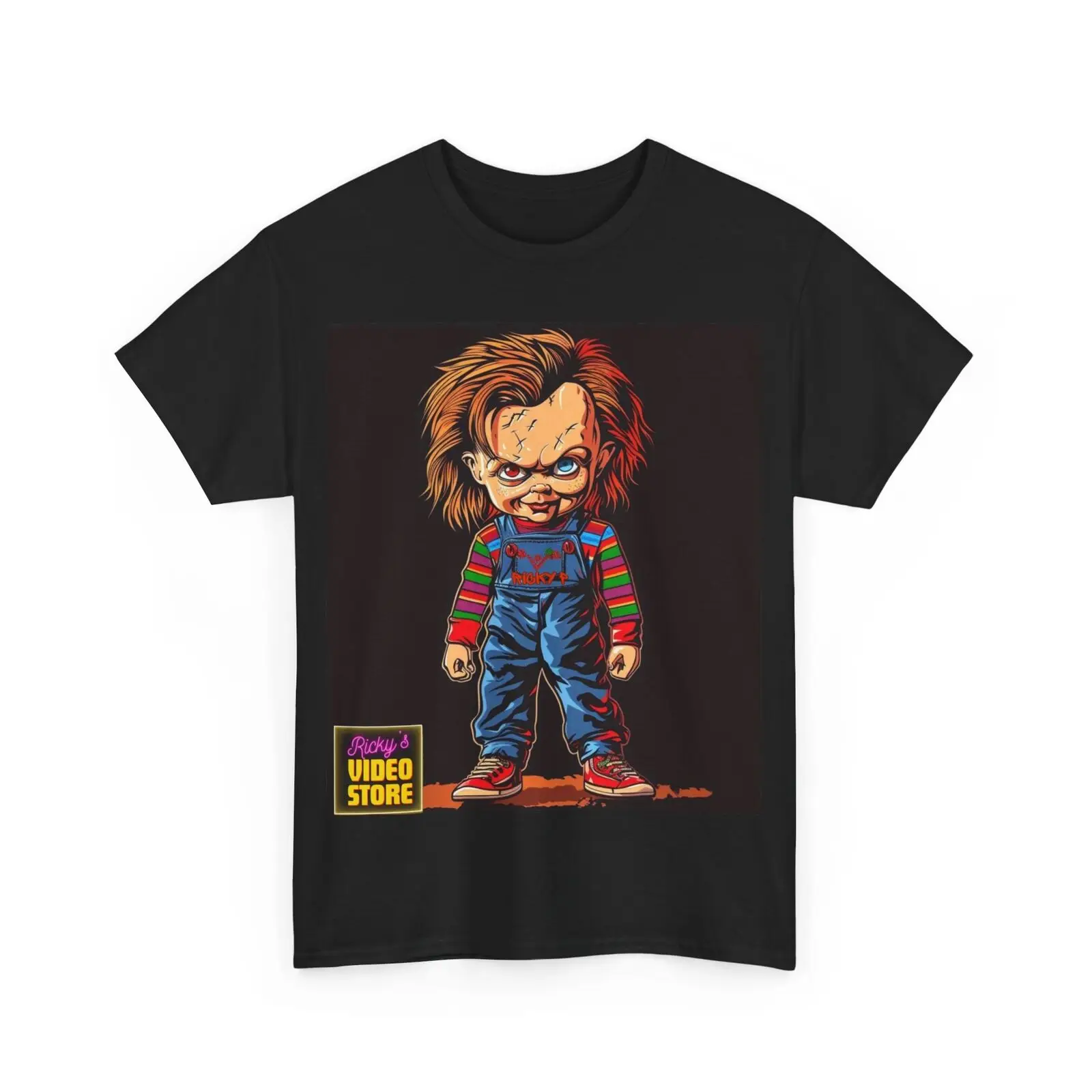 Chucky T Shirt by Ricky P T-shirt features-ins art by Ricky P.