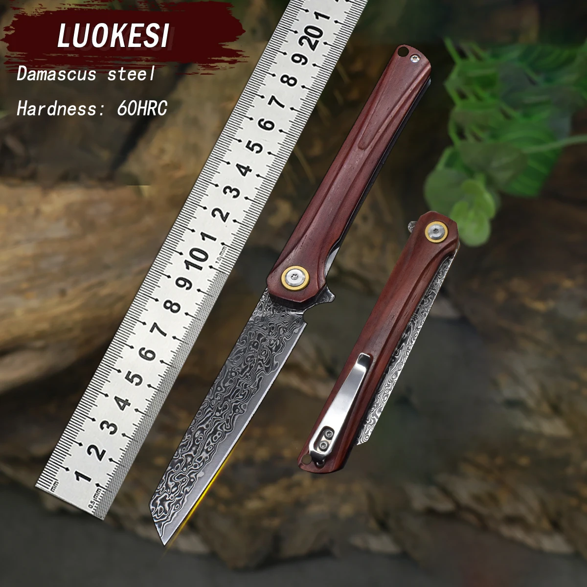 

Складной нож из дамасской стали/стали D2 с рукоятью из красного сандалового дерева, высокопрочный нож для походов, кемпинга и активного отдыха на природе