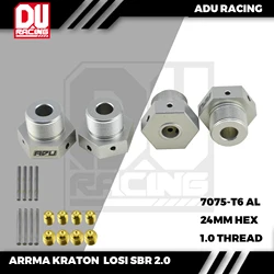 ADU RACING 7075-T6 24mm HEX Hub Adapter FOR ARRMA KRATON OUTCAST LOSI SBR2.0 MX07