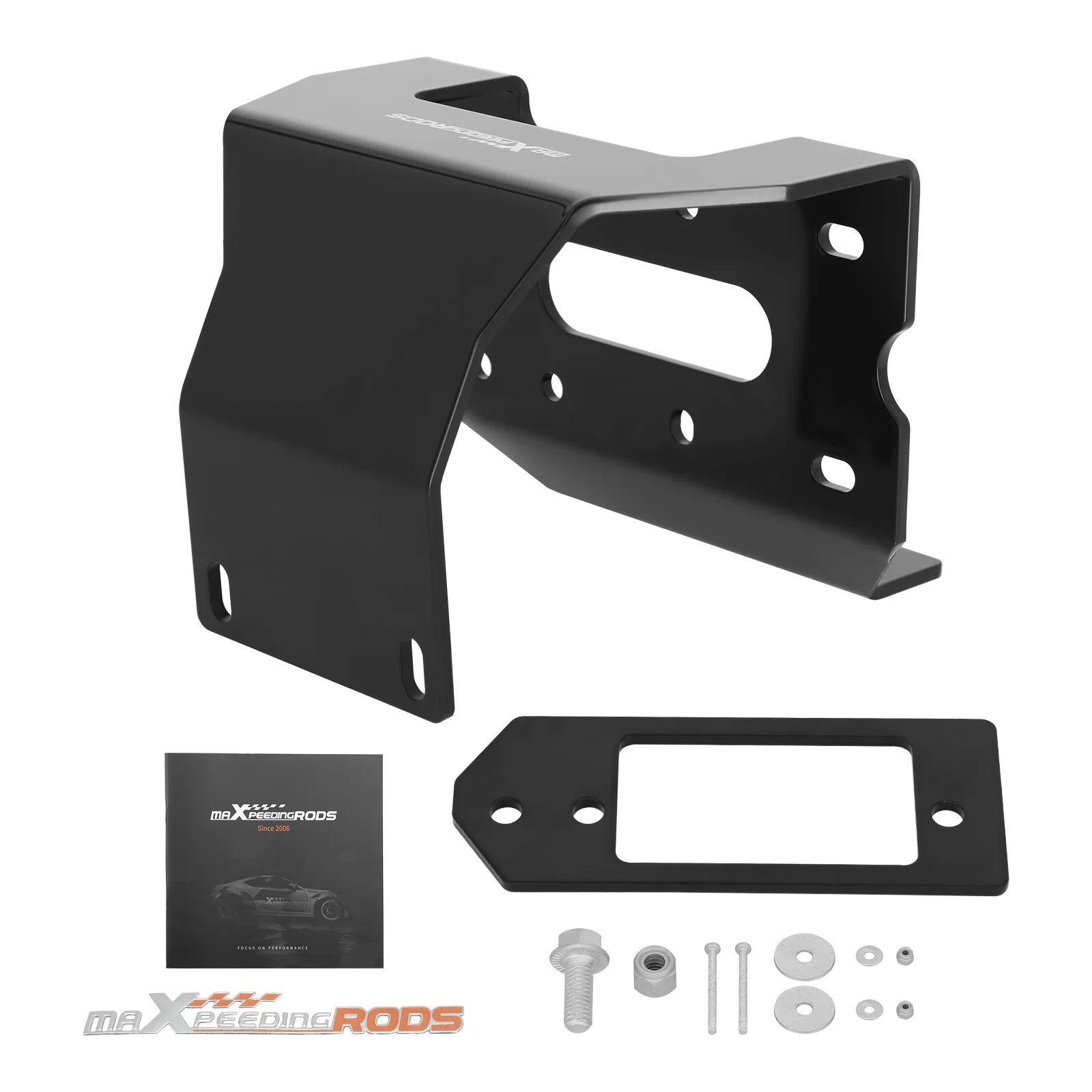 Heavy-Duty Steel UTV Winch Mounting Bracket For 2016-2024 Honda Pioneer 1000 For 2023-2024 Honda Pioneer 1000-6