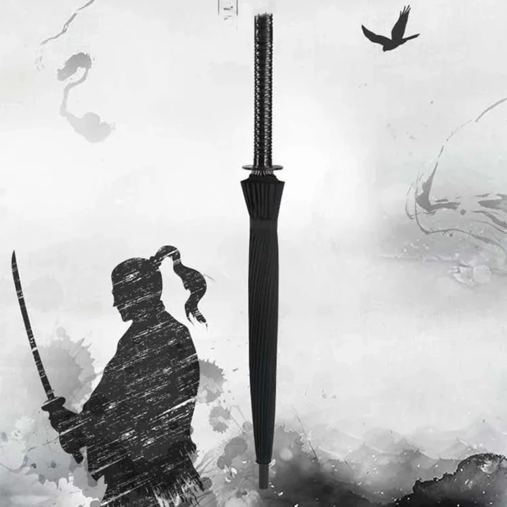 

Самурайский зонт, ветрозащитный красивый зонт с длинной ручкой в японском стиле, персонализированный креативный нож для косплея, зонтик, подарки