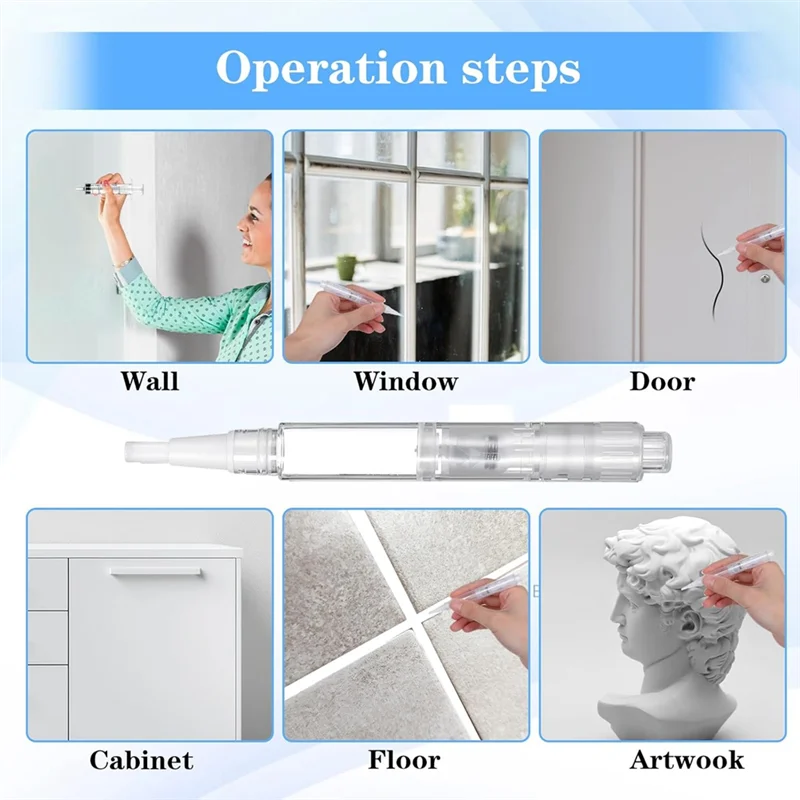 

AT05-заполняемая ручка для ретуши, 6 шт. многоразовых кистей для рисования, прецизионный аппликатор для стен, мебели, шкафа