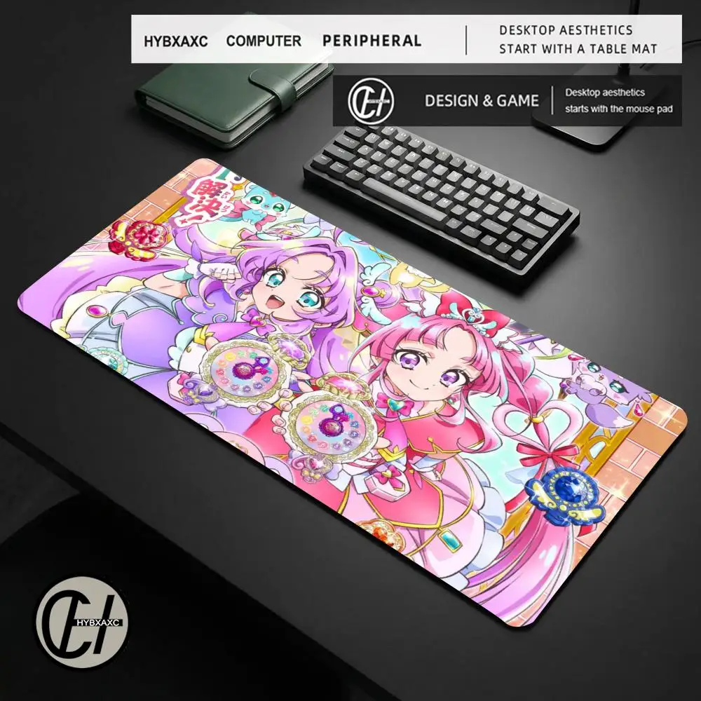 HYBXAXC HD Anime S-Star D-detective P-precure Mouse Pad Anti Slip Rubber Edge Locked Thickened Laptop Gaming Desk Mat