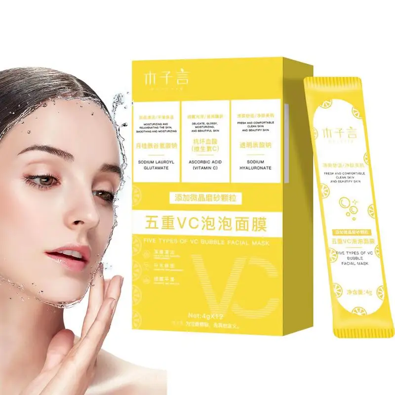 Tampons nettoyants en profondeur pour le visage, soins de la peau, patch éclaircissant, bain à bulles, produits de soins de la peau