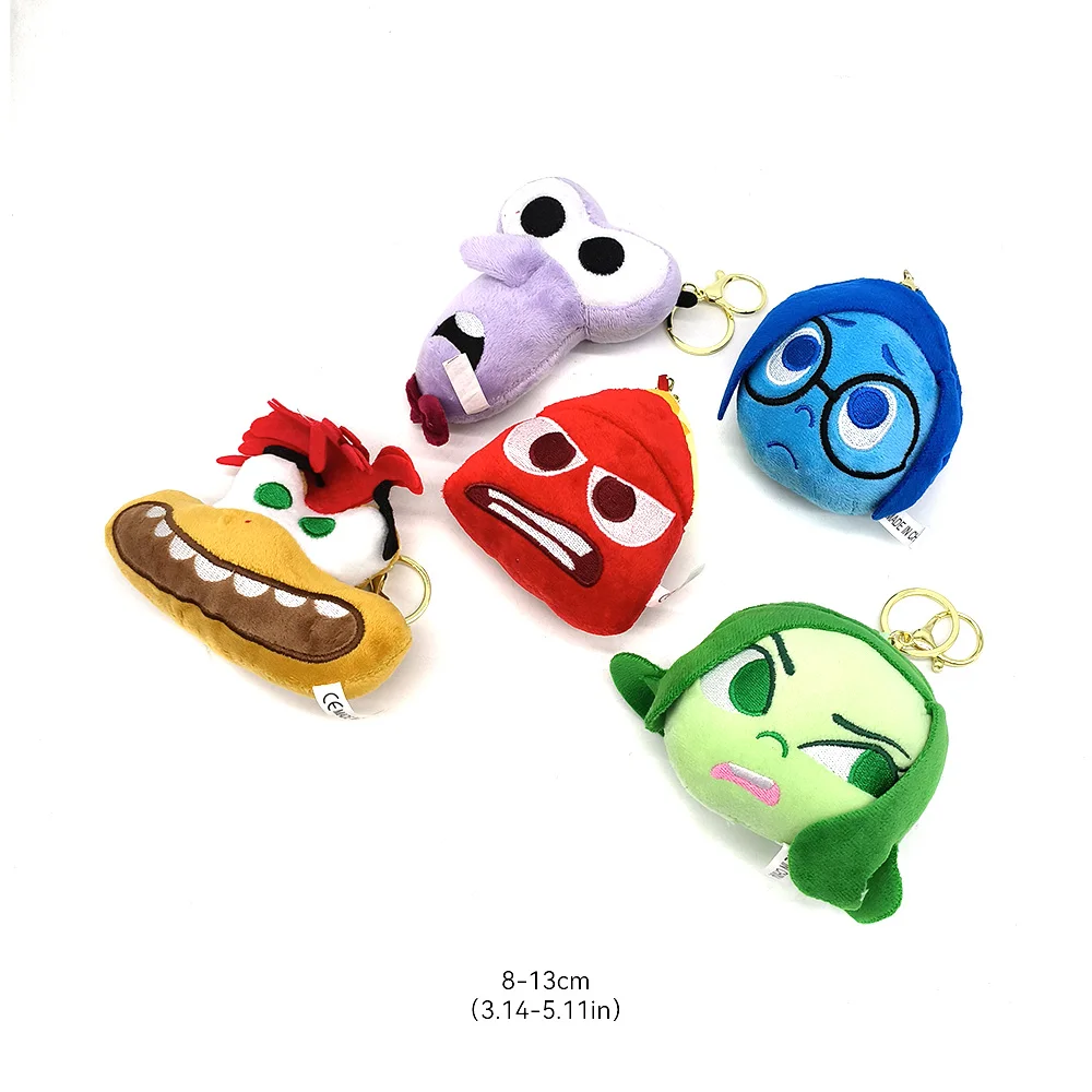 6PCS/Set New Inside Out Plush Toy Joy Sadness Disgust Anger Keychain Pendant Doll
