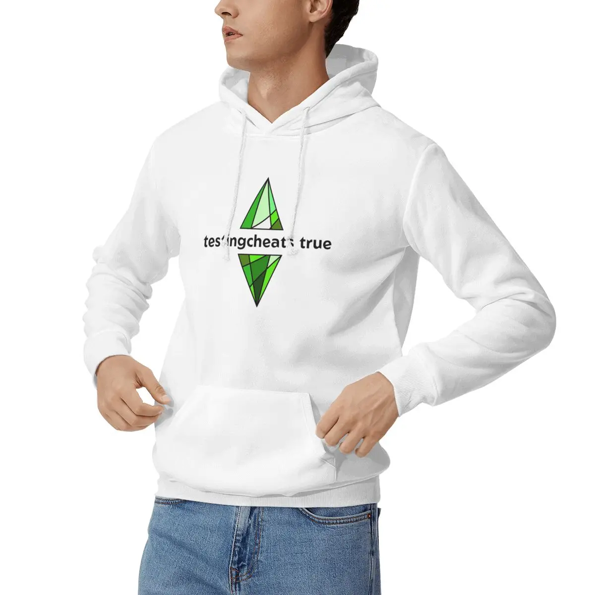 The Sims 4 - Testingcheats True Plumbob Hoodies Men's Women Casual Pullover Sweatshirts Fashion Long Sleeve Hooded Autumn Winter