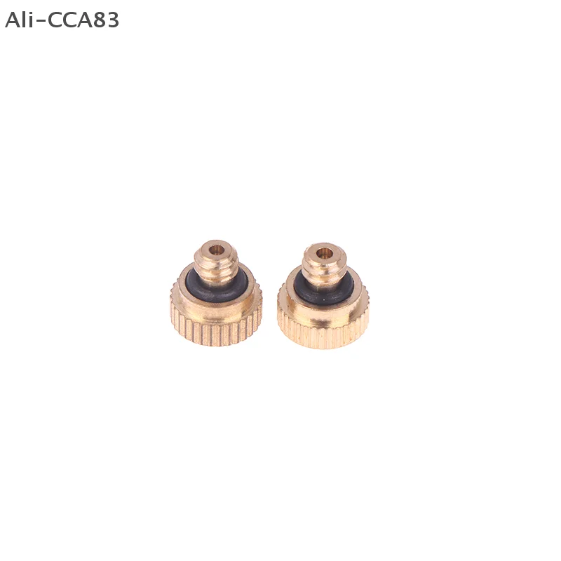 10PCS เกลียวทองเหลือง Misting หัวฉีด 0.2/0.3 มม.ปากน้ํา Mister อะไหล่หมอกหัวฉีดสําหรับ Patio Misting ระบบกลางแจ้ง Cooling