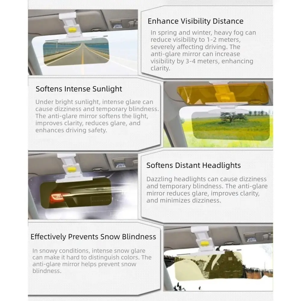 HD Night Vision Goggles Light Transmittance 81% Relieve Eye Strain Driver Anti Glare Glasses Car Sunshade Driver Eyewear