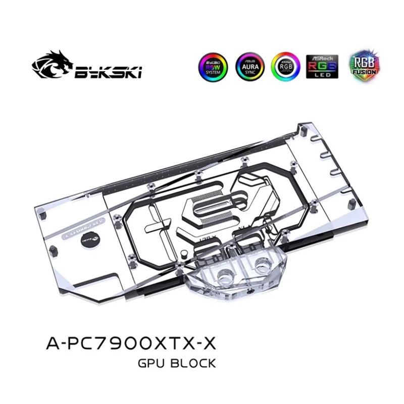 Imagem -02 - Bykski-bloco de Água para Powercolor Amd Radeon rx 7900 Xtx Hellhound Reference Edition Gpu Card Radiador Refrigerador A-pc7900xtx-x