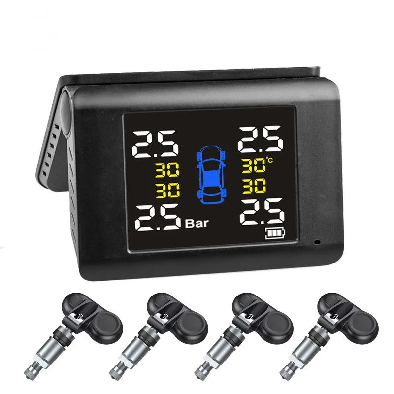 

Mini Large Screen Solar Wireless Tire Pressure TPMS Tire Pressure Monitoring System Vehicle Exterior Interior Sensor