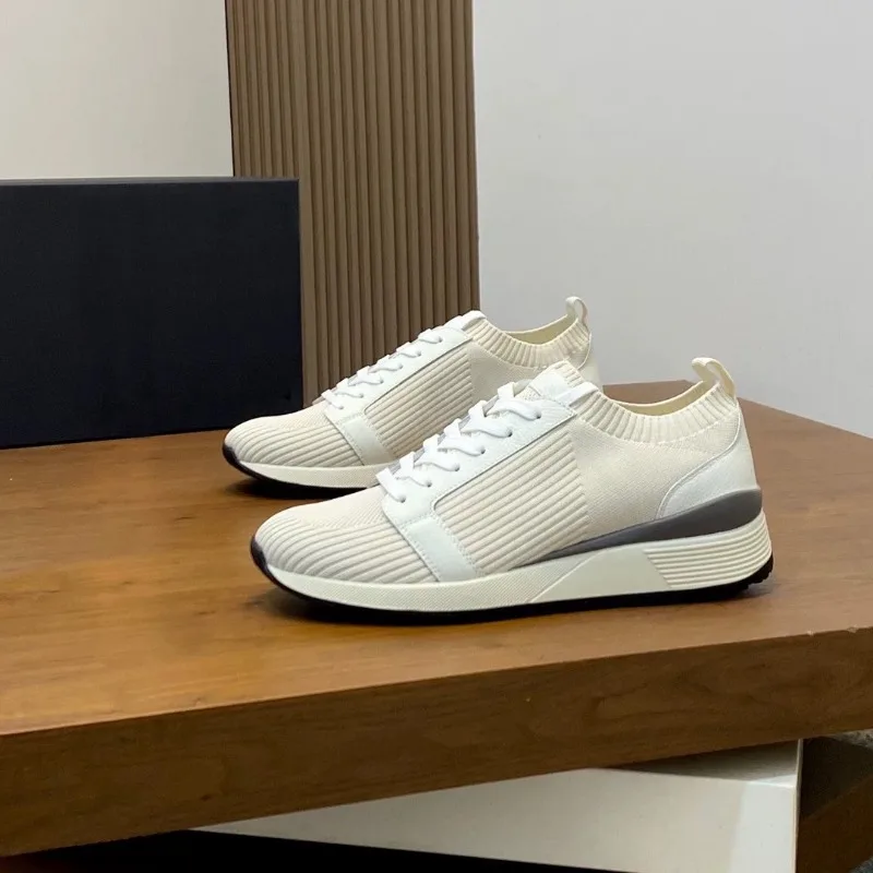 

2026ss Breathable Casual Shoes Thick-soled Round-toe Stylish and Comfortable Sports Shoes Genuine Leather Men Shoes