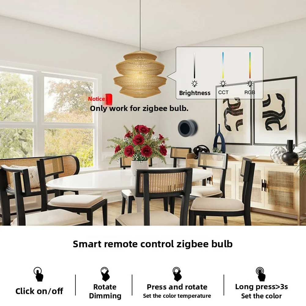 تويا زيجبي مقبض ذكي يعتم التبديل التطبيق التحكم عن بعد مع وظيفة التوقيت الأزرق الأخضر مؤشر ضوء المنزل الذكي المشهد التبديل