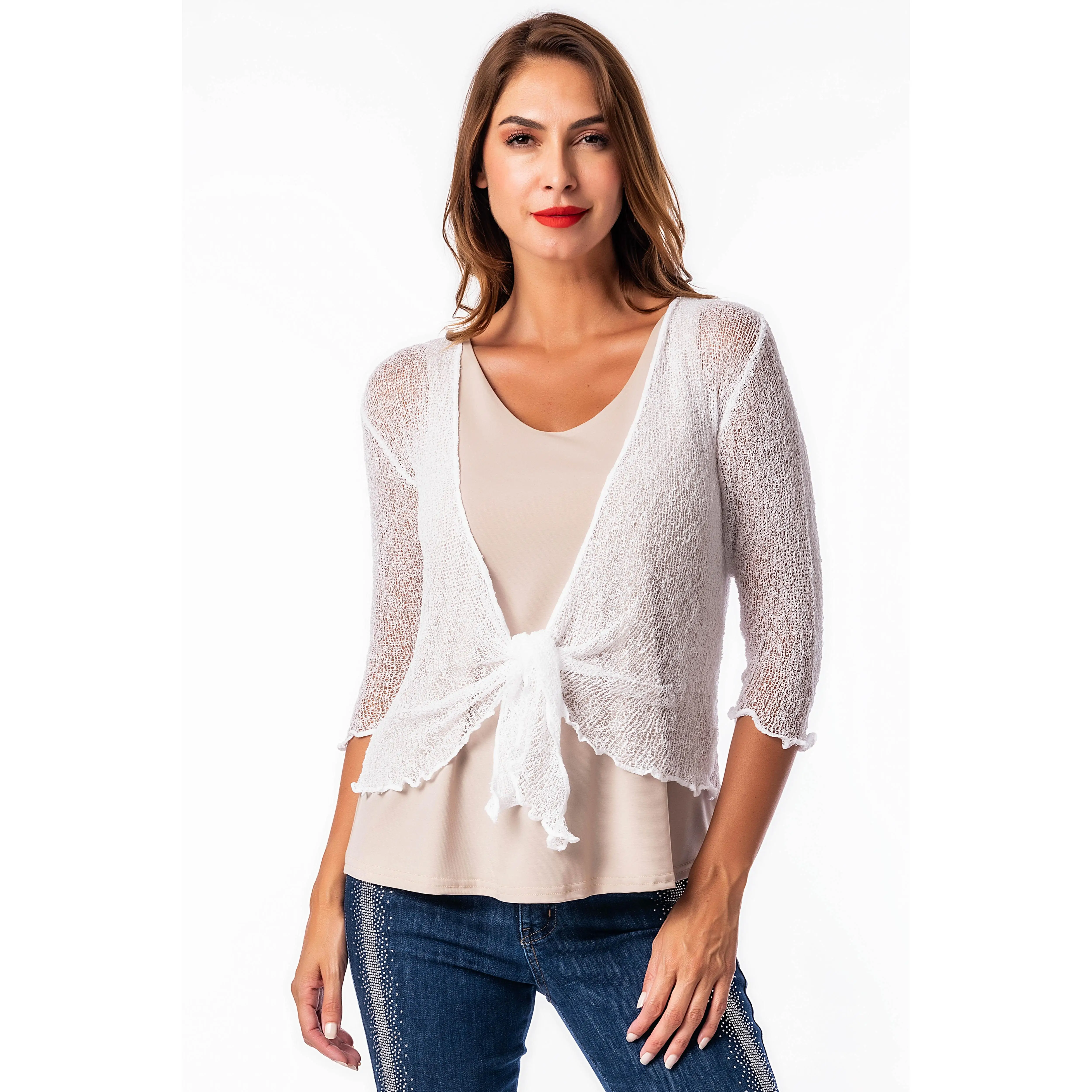 Top Bolero – Masquenada - Torera Color Blanco - Talla Unica